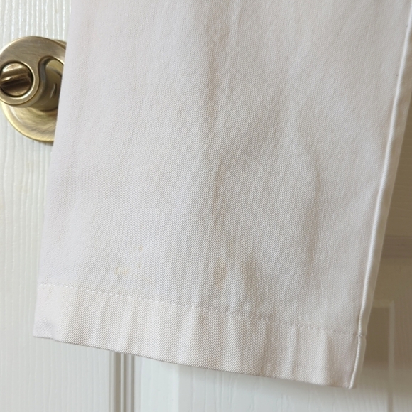 St. John Sport Lightweight High Waisted Relaxed Fit Straight Leg Pants Cream 4 - Picture 5 of 16